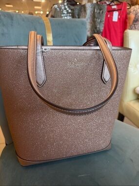 kate spade Rose Gold Glitter Tote